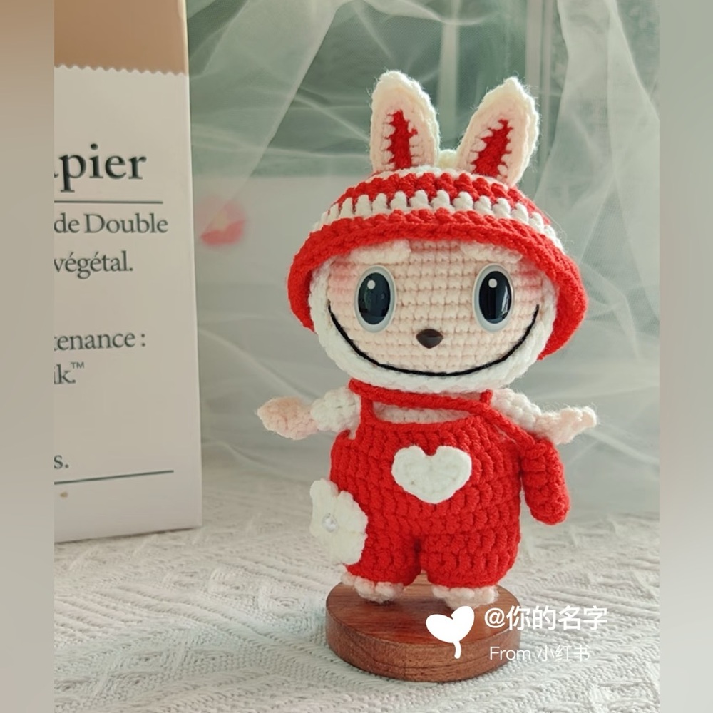 Crochet Labubu Doll-Unique Stuffed Toy-Cute Delicate Crochet Doll-Gift for Kids - Picture 6 of 10